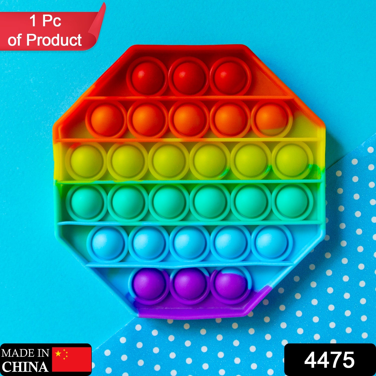 4475 Octagon Shape Silicone Push Bubbles Toy for Autism Push Toy for Kids Fidget Popping Sounds Toy DeoDap 4475 Octagon Shape Silicone Push Bubbles Toy for Autism Push Toy for Kids Fidget Popping Sounds Toy DeoDap